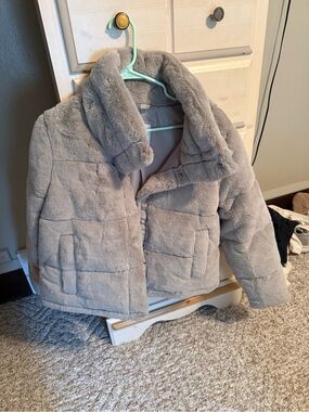 Faux Fur Jacket - Gray